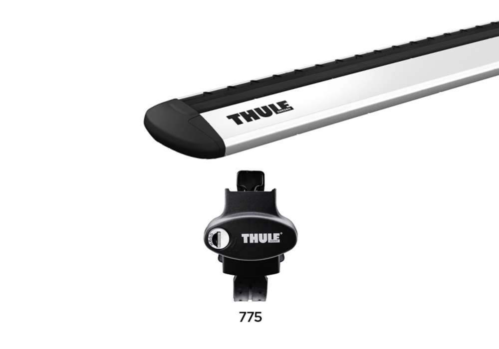 Thule Evo WingBar + stopy Rapid System 775 - srebrny